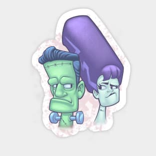 Frank and his bride Sticker